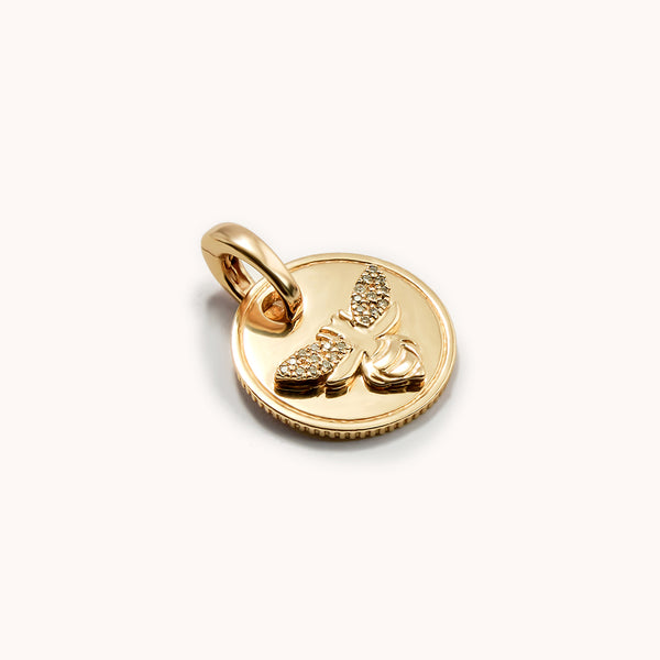 Bee Mine Pendant in 14kt Gold Over Sterling Silver