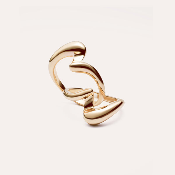 Double Resilience Vermeil Rings in 14kt Gold Over Sterling Silver