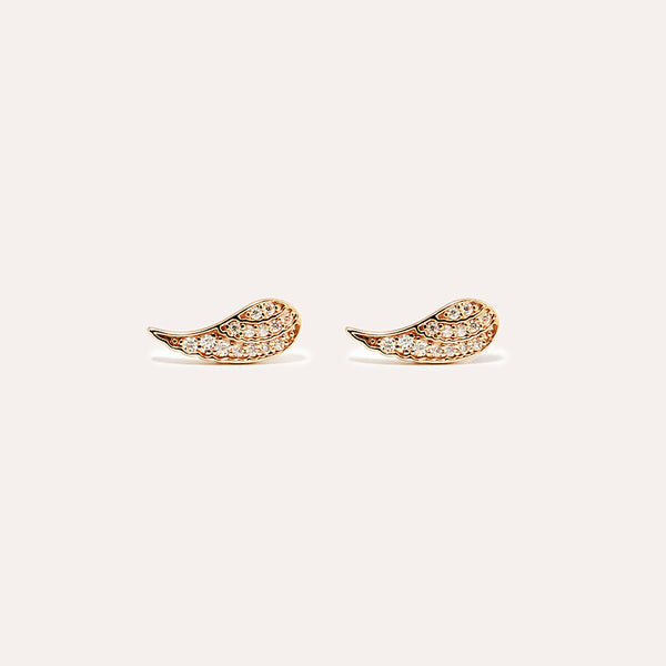 Wings To Fly Stud Earrings in 14kt Gold Over Sterling Silver