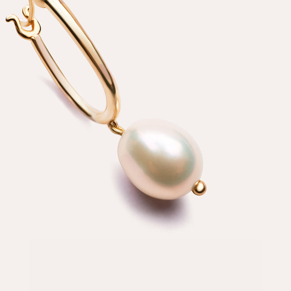 Potential Pearl Earrings in 14K Gold Over Sterling Silver