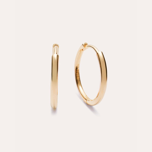 Bold Vermeil Midi Hoop Earrings