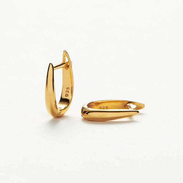 Beast Claw Hoop Earrings in 14kt Gold Over Sterling Silver