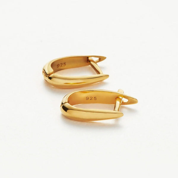 Beast Claw Hoop Earrings in 14kt Gold Over Sterling Silver