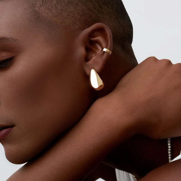 Bold Teardrop Earrings in 14kt Gold Over Sterling Silver