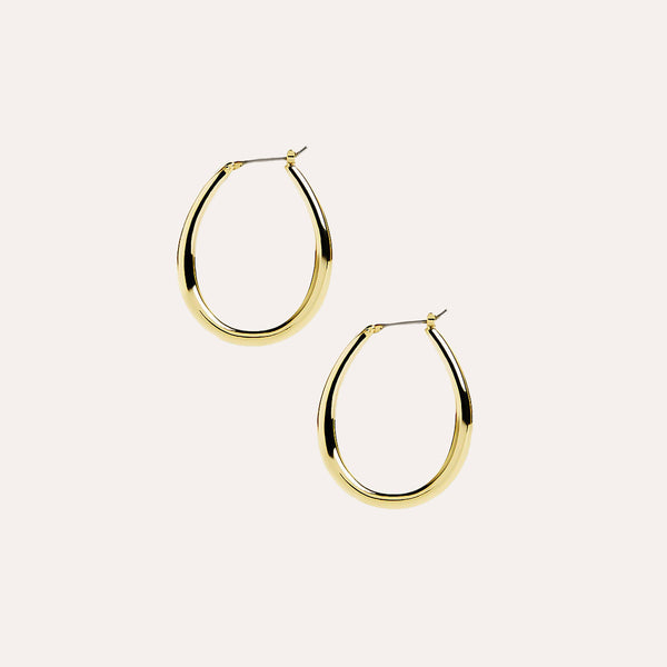 Resilience Hoop Earrings in 14kt Gold Over Sterling Silver