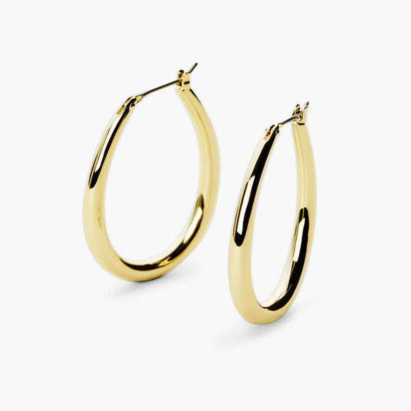 Resilience Hoop Earrings in 14kt Gold Over Sterling Silver