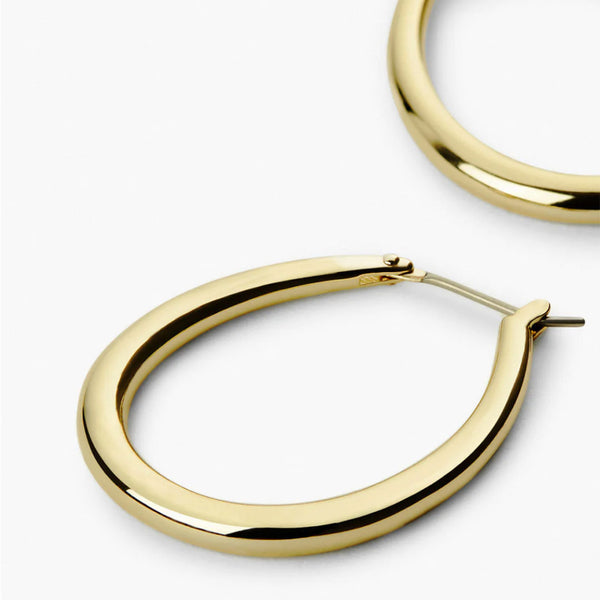 Resilience Hoop Earrings in 14kt Gold Over Sterling Silver