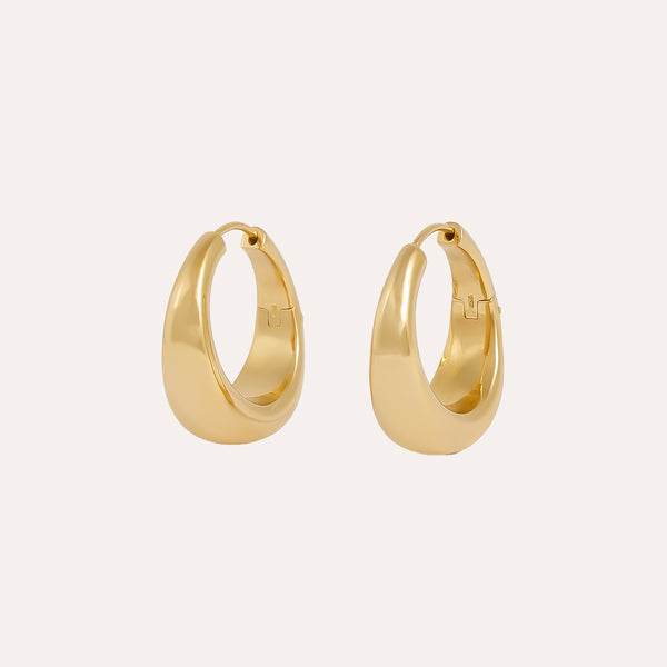 Beast Hoop Earrings in 14kt Gold Over Sterling Silver