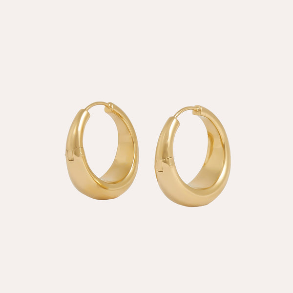 Beast Hoop Earrings in 14kt Gold Over Sterling Silver