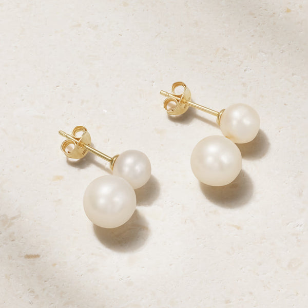 Empathy Pearl Earrings in 14kt Gold Over Sterling Silver