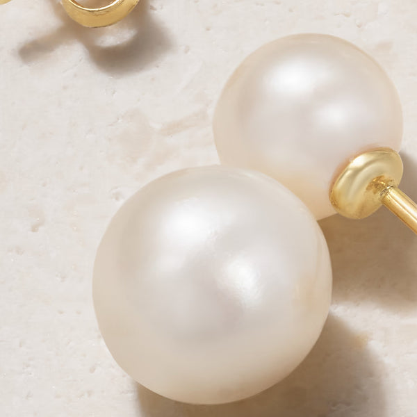 Empathy Pearl Earrings in 14kt Gold Over Sterling Silver