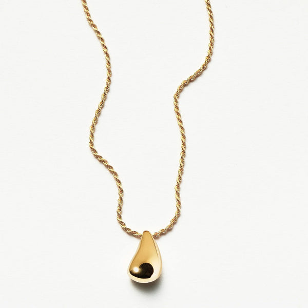 Bold Teardrop Necklace in 14kt Gold Over Sterling Silver