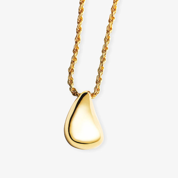 Bold Teardrop Necklace in Sterling Silver