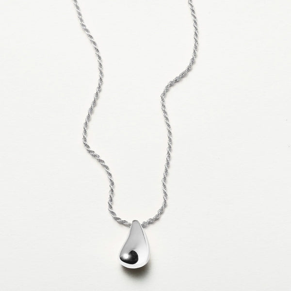 Bold Teardrop Necklace in Sterling Silver