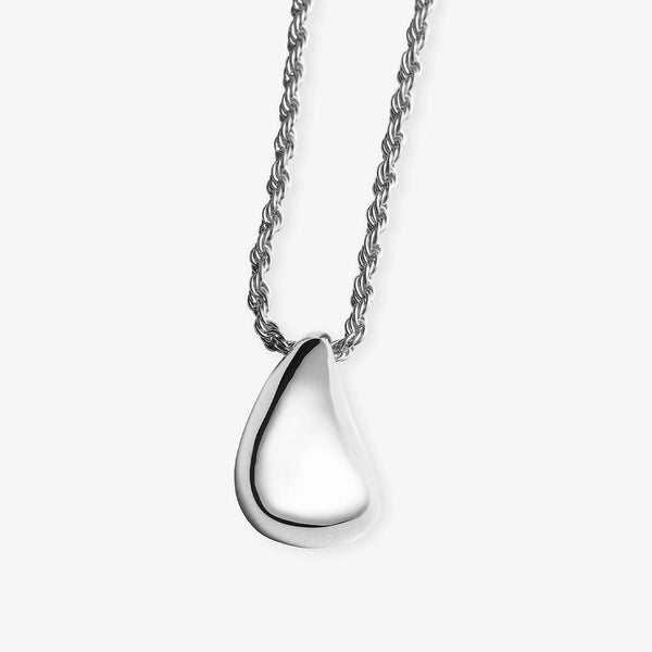 Bold Teardrop Necklace in Sterling Silver