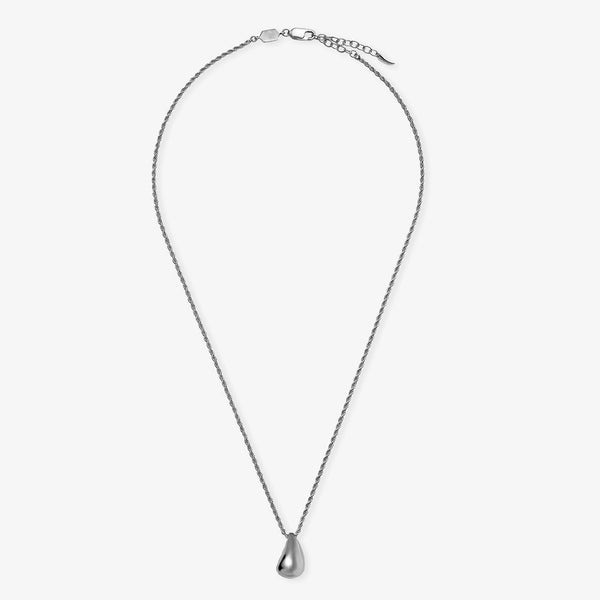 Bold Teardrop Necklace in Sterling Silver