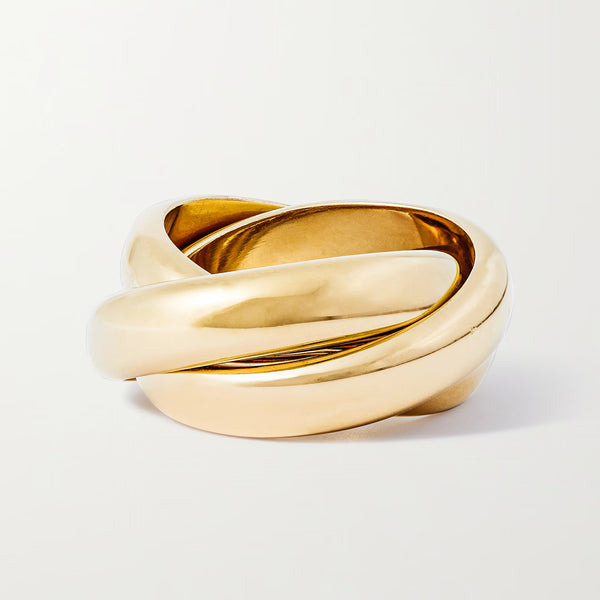 Resilience Triple Ring in 14kt Gold Over Sterling Silver