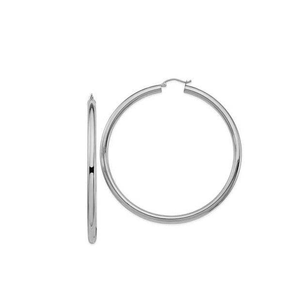 Champion Midi Hoop Earrings in Sterling Silver