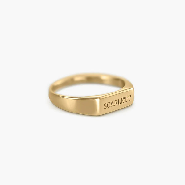 Intuitive Name Ring in 14kt Gold Over Sterling Silver
