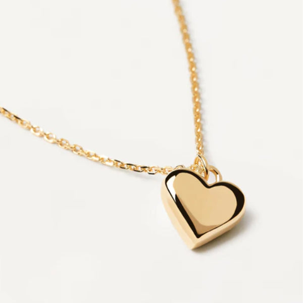 Heart Necklace in 14kt Gold Over Sterling Silver