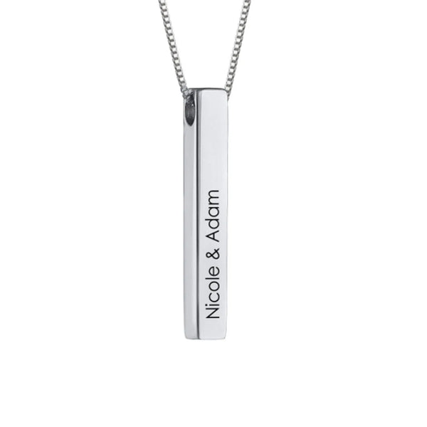 Name Bar Necklace in Sterling Silver