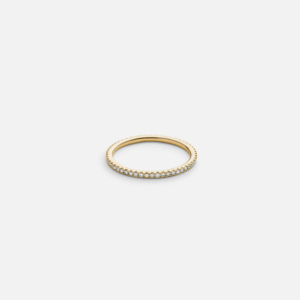 Shining Ring in 14kt Gold Over Sterling Silver