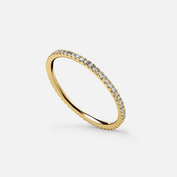 Shining Ring in 14kt Gold Over Sterling Silver