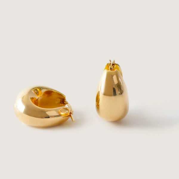 Simply Bold Huggie Earrings in 14k Gold over Sterling Silver