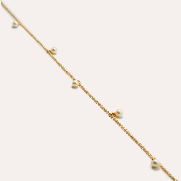 Potential Pearl Necklace in 14kt Gold Over Sterling Silver