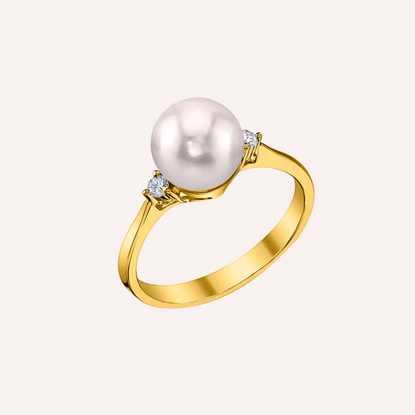 Resilience Pearl Ring in 14kt Gold Over Sterling Silver