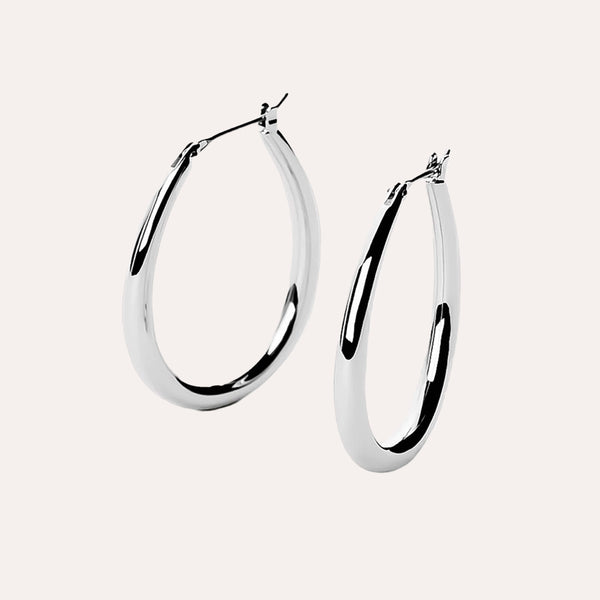 Resilience Hoop Earrings in Sterling Silver