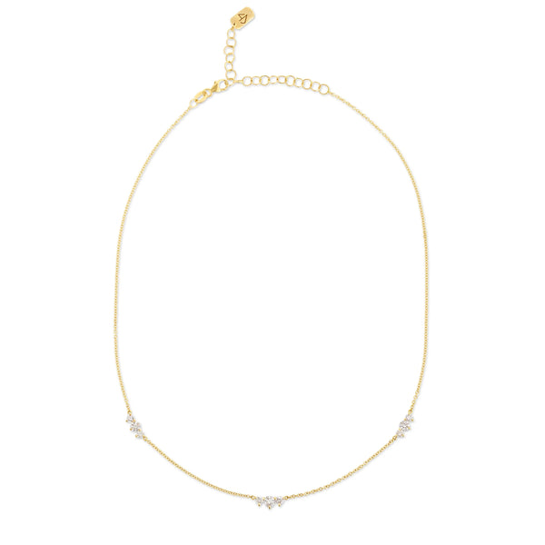 Shinebringht Long Necklace in 14K Gold over Sterling Silver