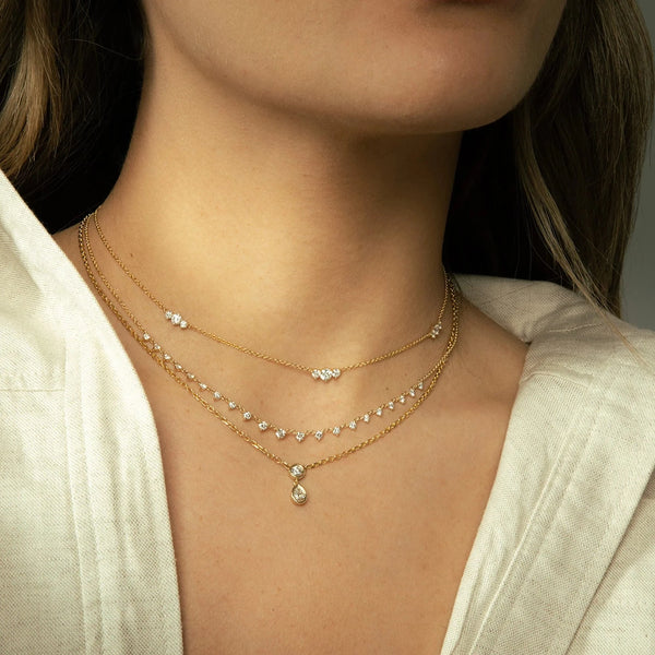 Shinebringht Long Necklace in 14K Gold over Sterling Silver