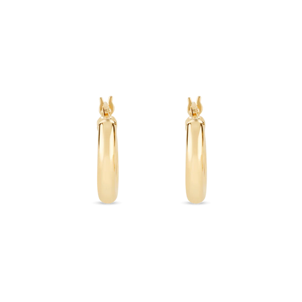 Tube Hoop Earrings in 14K Gold Over Sterling Silver