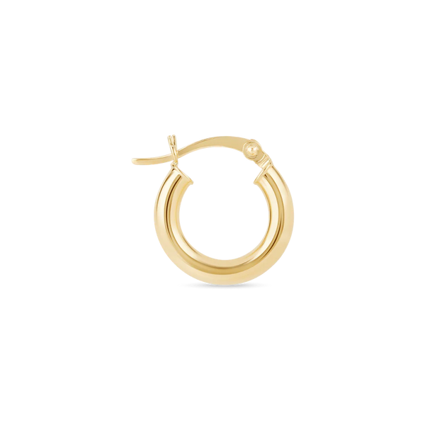 Tube Hoop Earrings in 14K Gold Over Sterling Silver