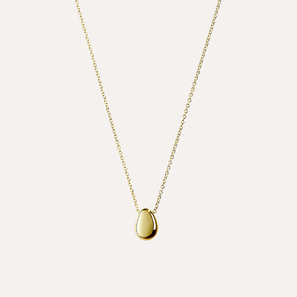 Tiny Egg Necklace in Sterling Silver