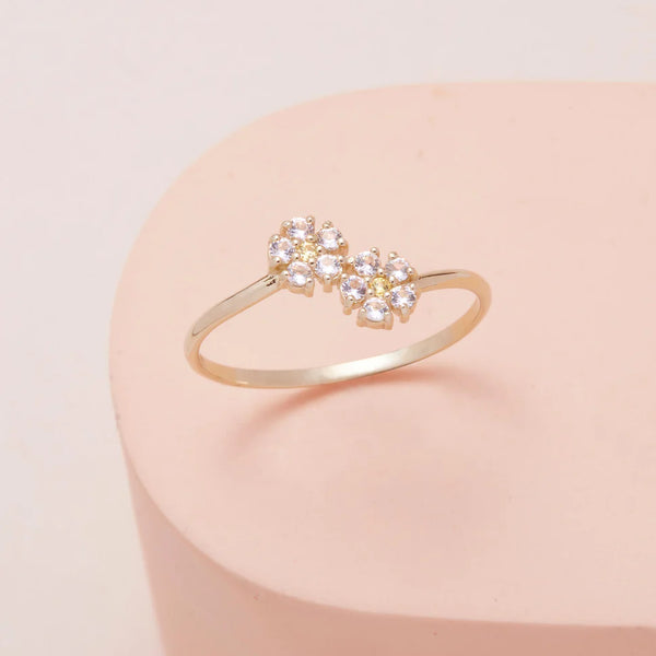 Daisy Ring in 14K Gold Over Sterling Silver