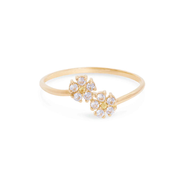 Daisy Ring in 14K Gold Over Sterling Silver