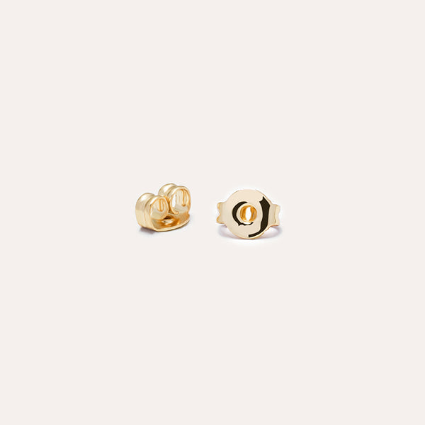 Moon Stud Earrings in 14kt Gold Over Sterling Silver