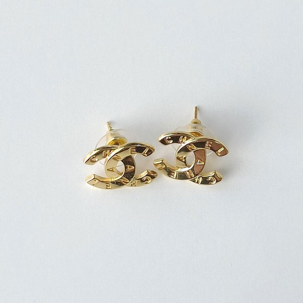 CC Elegant Gold Studs in 14k Gold Over Sterling Silver