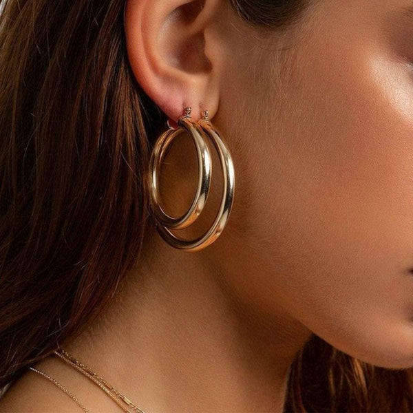 Champion Midi Hoop Earrings in Sterling Silver