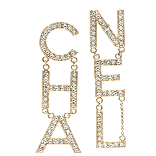 CC Letter Earrings in 14k Gold Over Sterling Silver