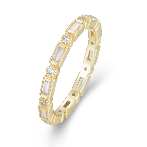 Elegant Minimalist Paragraph Diamond Ring