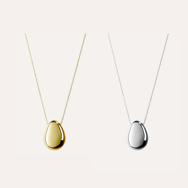 Three Egg Necklace Set in 14kt Gold Over Sterling Silver