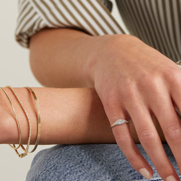 Intuitive Name Cuff in 14kt Gold Over Sterling Silver