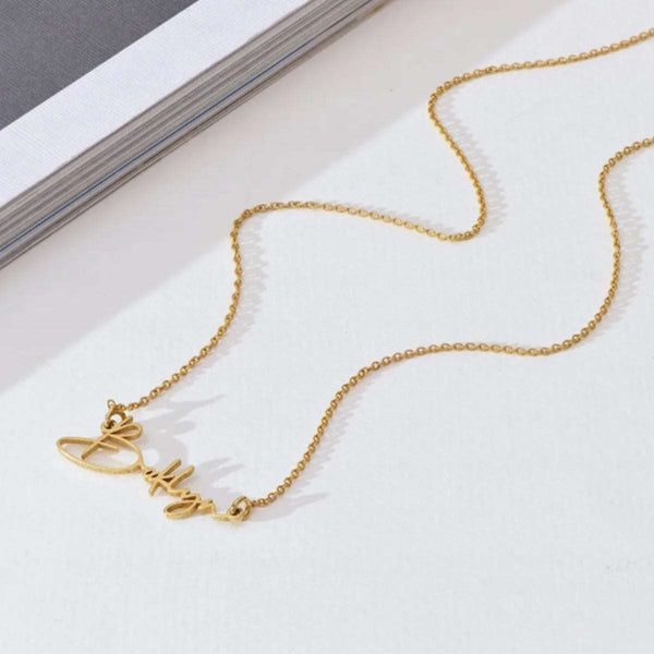 Creative Name Necklace in 14kt Gold Over Sterling Silver