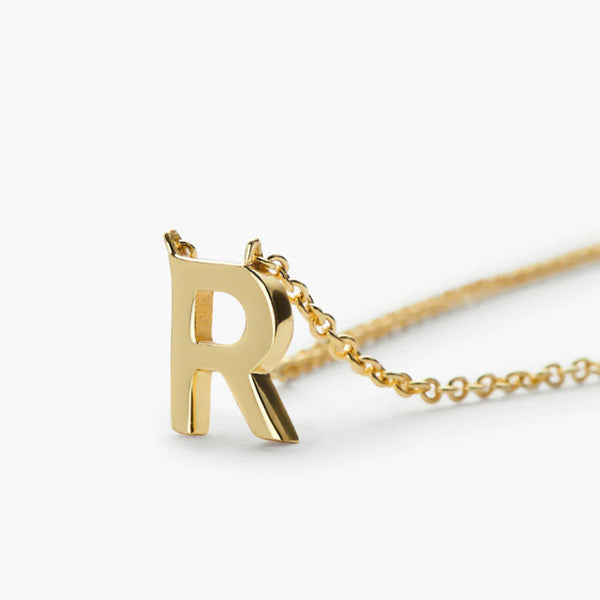 Initial Energetic Necklace in 14kt Gold Over Sterling Silver