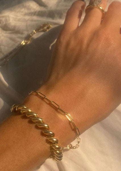 Royal Twist Bracelet in 14K Gold over Sterling Silver