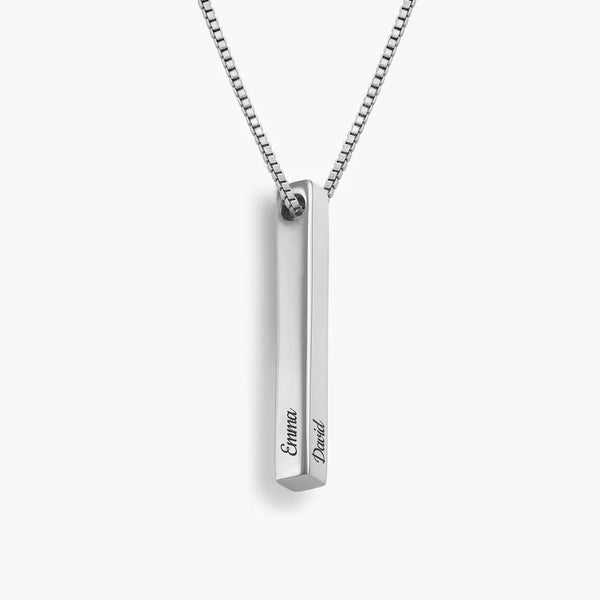 Memory Bar Necklace in 14kt Gold Over Sterling Silver