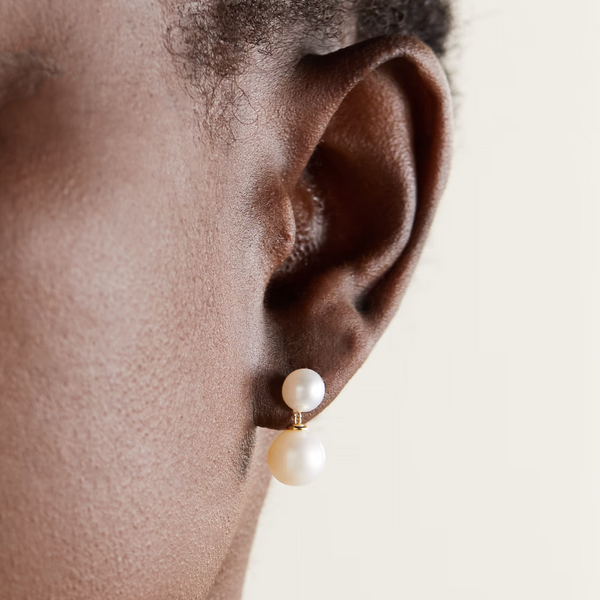 Empathy Pearl Earrings in 14kt Gold Over Sterling Silver